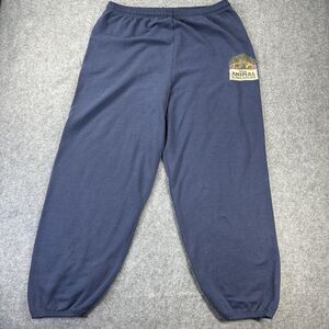 Vintage Disney Animal Kingdom Pants Mens XL Blue Fleece Sweatpants Made USA 90s